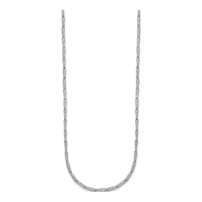 14K White Gold Fancy Link 20-Inch Necklace – view 3