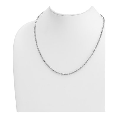 14K White Gold Fancy Link 20-Inch Necklace – view 4