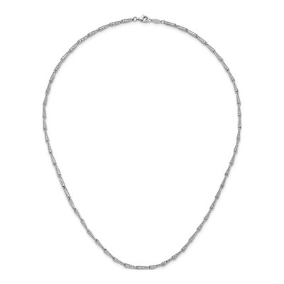 14K White Gold Fancy Link 20-Inch Necklace – view 6