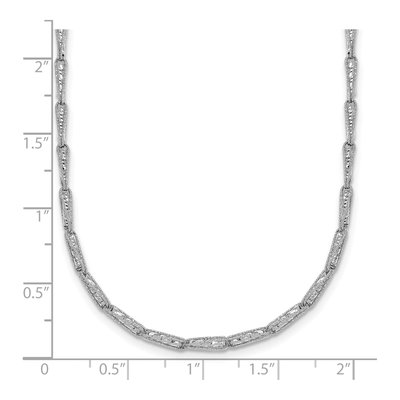 14K White Gold Fancy Link 20-Inch Necklace – view 7
