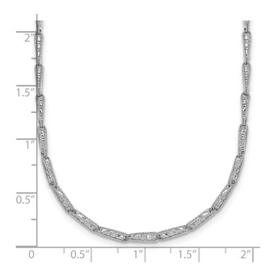 14K White Gold Fancy Link 20-Inch Necklace – view 8