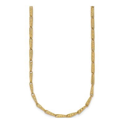 14K Yellow Gold Fancy Link Necklace