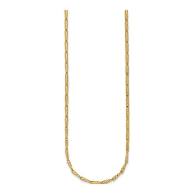 14K Yellow Gold Fancy Link 34-Inch Necklace – view 3