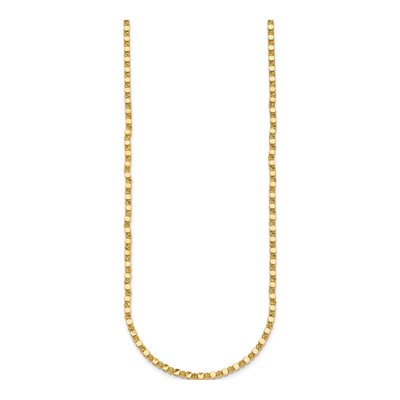 14K Yellow Gold Diamond-Cut Necklace – view 3