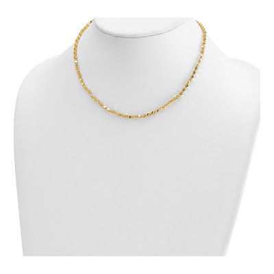 14K Yellow Gold Diamond-Cut Necklace – view 4