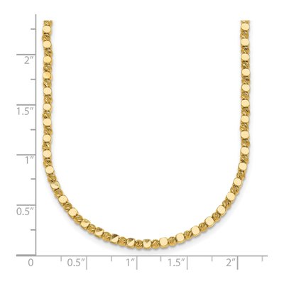 14K Yellow Gold Diamond-Cut Necklace – view 7