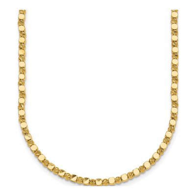 14K Yellow Gold Diamond-Cut Necklace