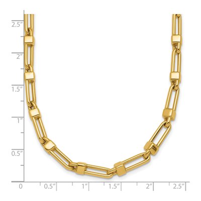 14K Yellow Gold 5.9mm Fancy Link Chain – view 7