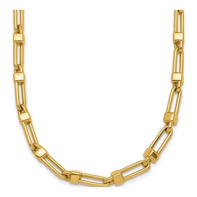 14K Yellow Gold 5.9mm Fancy Link Chain