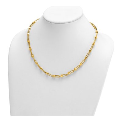 14K Yellow Gold 5.9mm Fancy 20-Inch Link Chain – view 5
