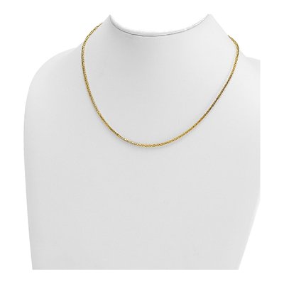 14K Yellow Gold 1.8mm Byzantine Chain – view 5