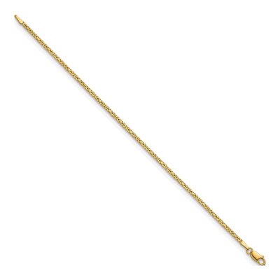 14K Yellow Gold 1.8mm Byzantine Chain Bracelet – view 3