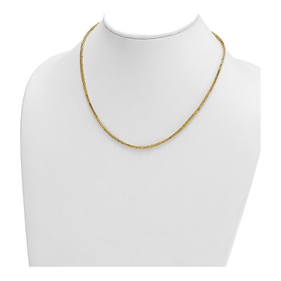 14K Yellow Gold 2mm Byzantine Chain – view 5
