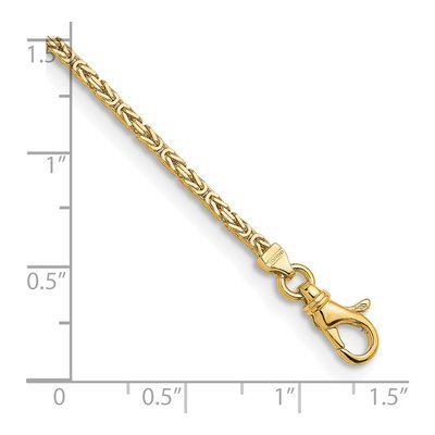 14K Yellow Gold 2mm Byzantine Chain – view 3