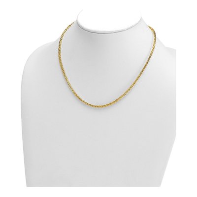 14K Yellow Gold 2.5mm Byzantine Chain – view 5