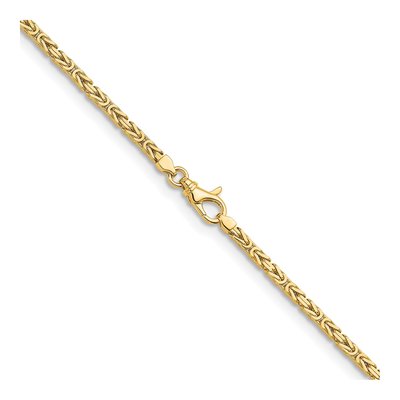 14K Yellow Gold 2.8mm Byzantine Chain – view 4