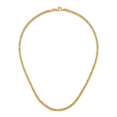 14K Yellow Gold 2.8mm Byzantine Chain – view 6