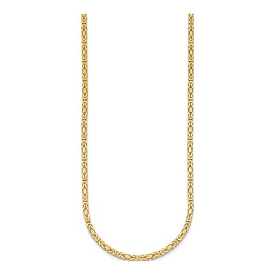 14K Yellow Gold 2.8mm Byzantine Chain – view 2