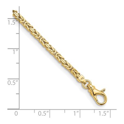14K Yellow Gold 2.8mm Byzantine Chain – view 3