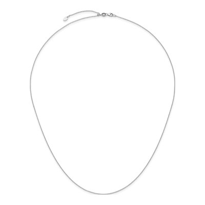 14K White Gold 1.1mm Cable Chain – view 5