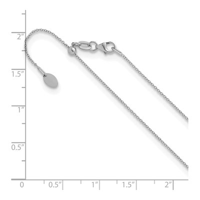 14K White Gold 1.1mm Cable Chain – view 6