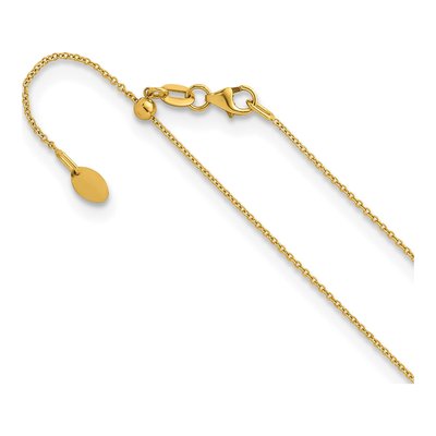 14K Yellow Gold 1.1mm Cable Chain