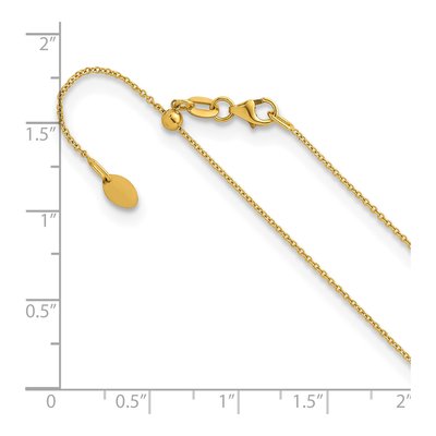 14K Yellow Gold 1.1mm Cable Chain – view 6