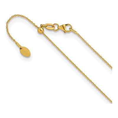 14K Yellow Gold 1.1mm Cable Chain