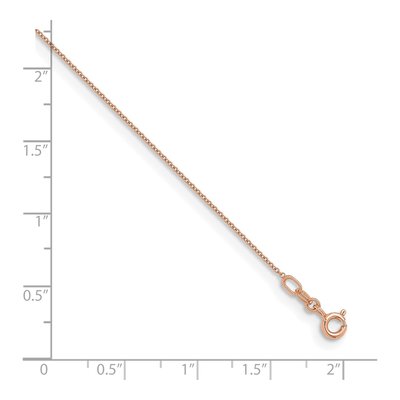 14K Rose Gold 1.1mm Cable Chain – view 5