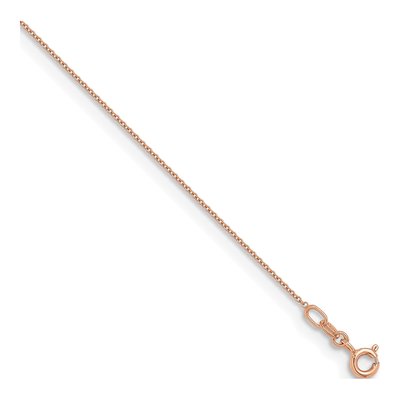 14K Rose Gold 1.1mm Cable Chain