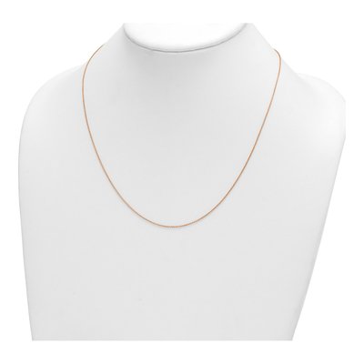 14K Rose Gold 1.1mm Cable Chain – view 5
