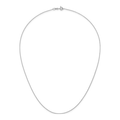 14K White Gold 1.1mm Cable Chain – view 6