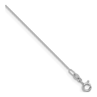 14K White Gold 1.1mm Cable Chain