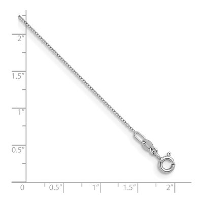 14K White Gold 1.1mm Cable Chain – view 4