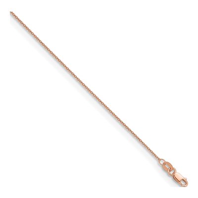 14K Rose Gold 1.3mm Cable Chain