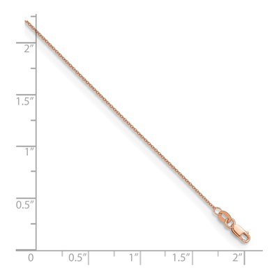 14K Rose Gold 1.3mm Cable Chain – view 5