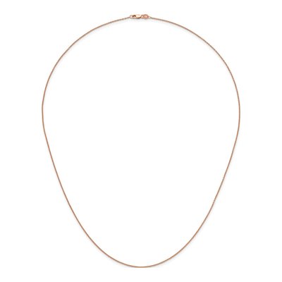 14K Rose Gold 1.3mm Cable Chain – view 6