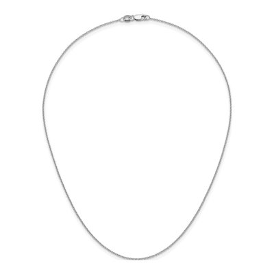 14K White Gold 1.3mm Cable Chain – view 6