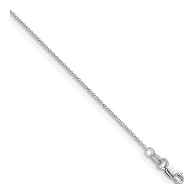 14K White Gold 1.3mm Cable Chain