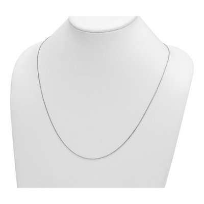 14K White Gold 1.3mm Cable Chain – view 5