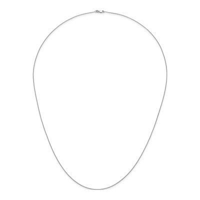 14K White Gold 1.3mm Cable Chain – view 6