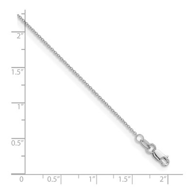 14K White Gold 1.3mm Cable Chain – view 7