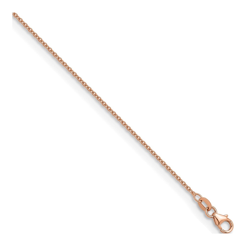 Herco 14K Rose Gold Polished 1.5mm Solid Cable 20 Inch Chain Necklace with Lobster Clasp