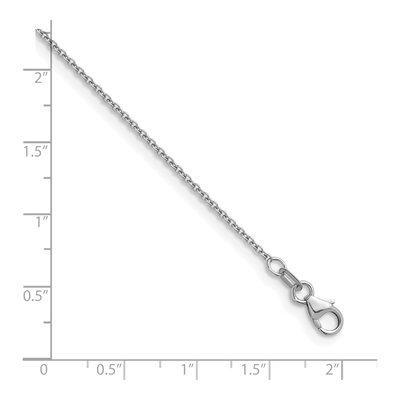 14K White Gold 1.5mm Cable Chain – view 7