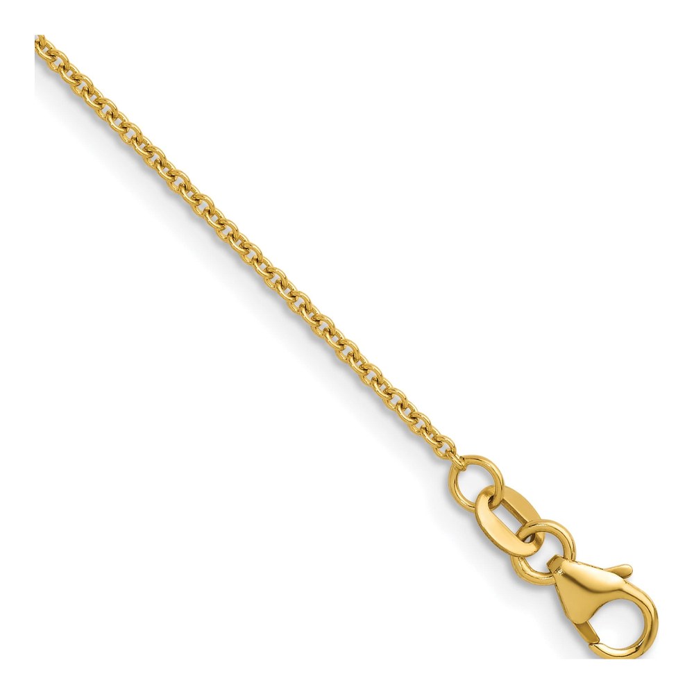 Herco 14K Yellow Gold Polished 1.5mm Solid Cable 30 Inch Chain Necklace with Lobster Clasp