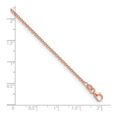 14K Rose Gold 2mm Cable Chain – view 7