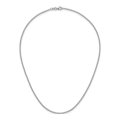 14K White Gold 2mm Cable Chain – view 6