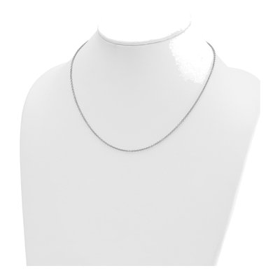14K White Gold 2mm Cable Chain – view 5