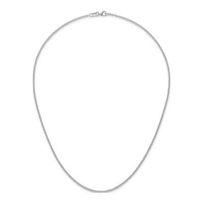 14K White Gold 2mm Cable Chain – view 6