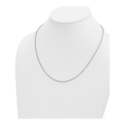 14K White Gold 2mm Cable Chain – view 5